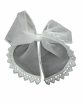 White Heart Trim Bow