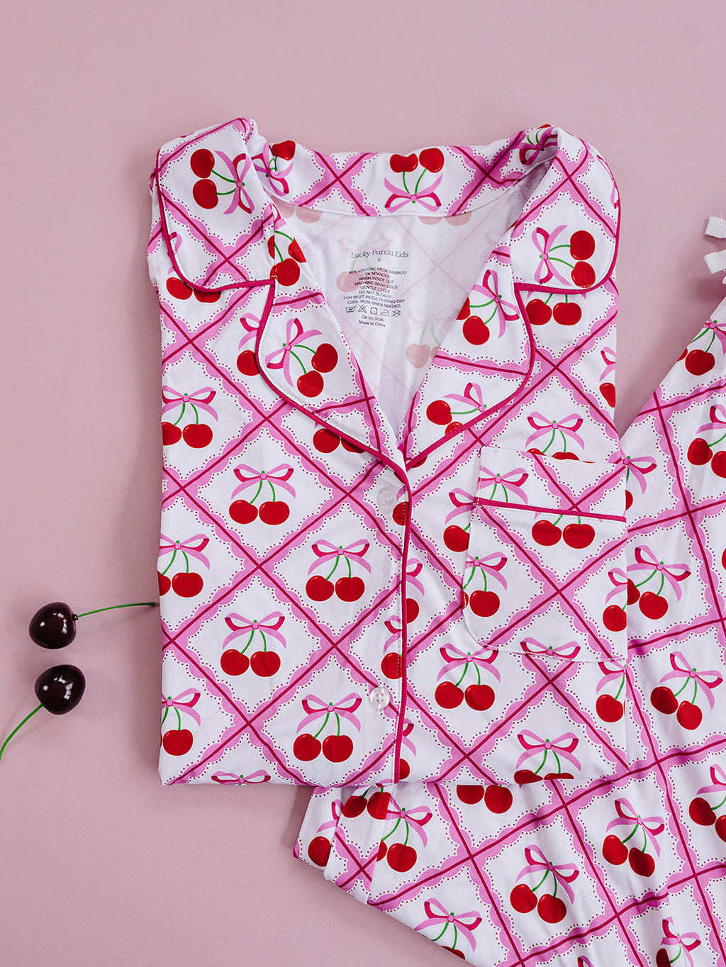 Bamboo Women's Pajamas | Cherry Bow