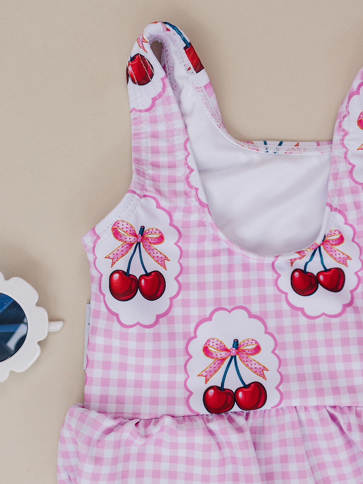 One Piece Swimsuit | Gingham Cherry