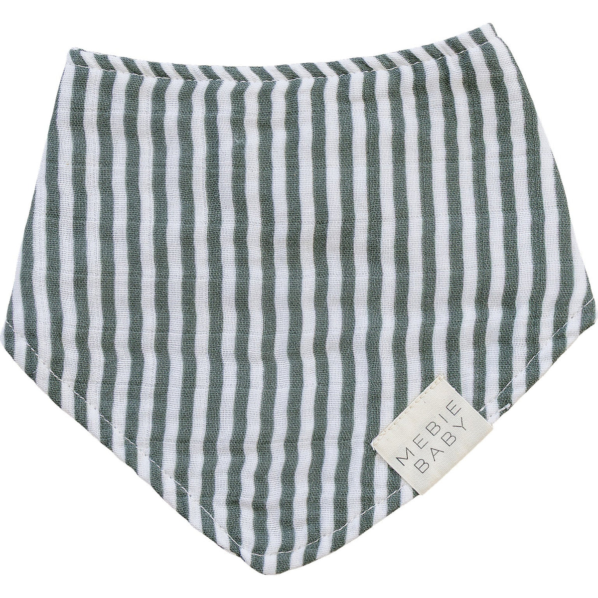 Green Stripes Classic Muslin Bib