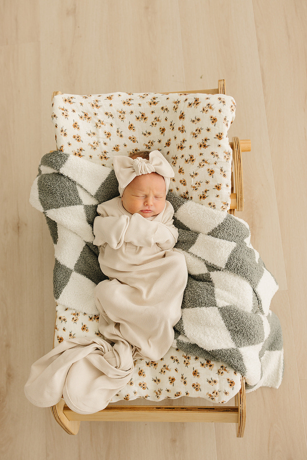 Green Checkered Plush Blanket