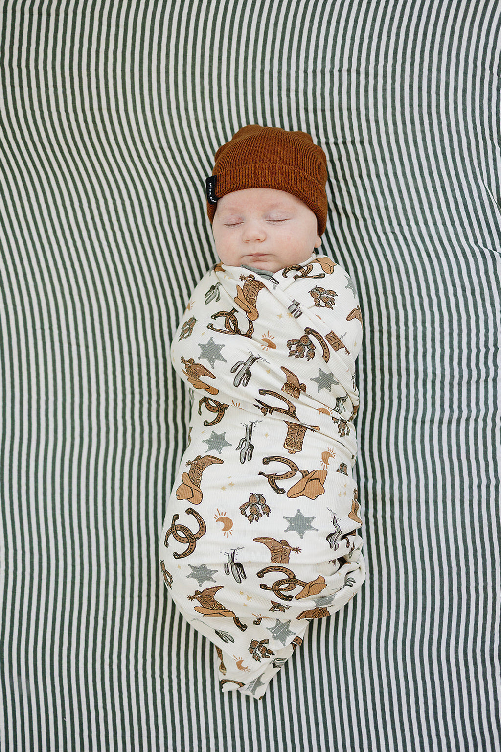 Outlaw Cowboy Ribbed Bamboo Stretch Swaddle