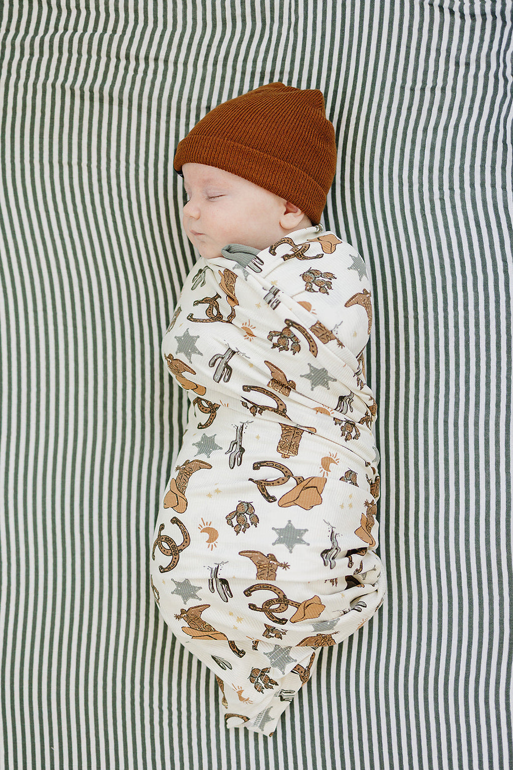 Outlaw Cowboy Ribbed Bamboo Stretch Swaddle